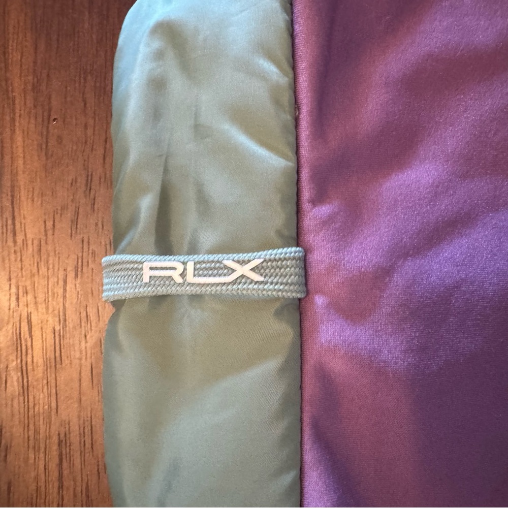 NWT RLX Golf Ralph Lauren Women's Quilted Half-Zip Jacket - Size XS Green Purple - Picture 5 of 7